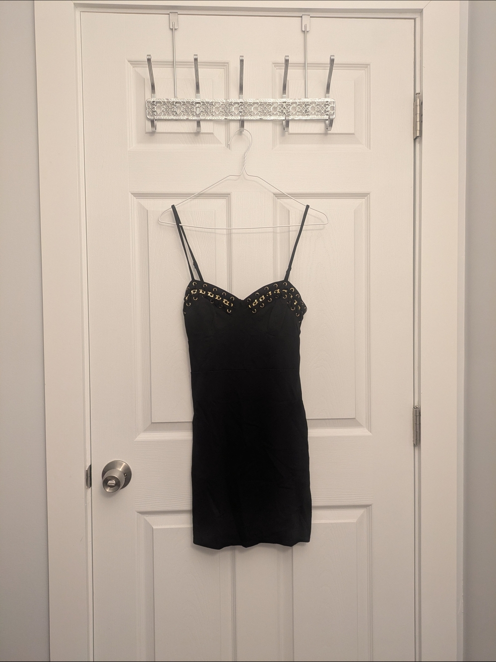 Guess Black Mini Dress with Gold Branding